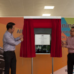 Guest-of-Honour, Dr. Lam Pin Min, Minister of State for Health and Mr. Chua Hung Seng, Chairman of All Saints Home unveil the commemorative plaque to officiate the opening of All Saints Home Jurong East today (20 May 2016).